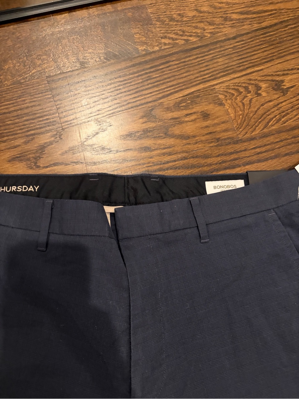 Bonobos Men's Navy Plaid Dress Pants